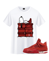 Jordan 4 Nigel Sylvester Snoopy - Original Jawns - White T-Shirt - T-Shirt - Jawns on Fire Sneakers & Shoes