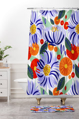 83 Oranges Alia Shower Curtain And Mat
