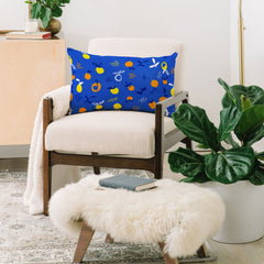 83 Oranges Always Summer In Good Company Oblong Throw Pillow