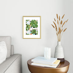 83 Oranges And I Find Missing Pieces Metal Framed Art Print