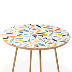 83 Oranges Art Is To Give Life A Shape Round Side Table