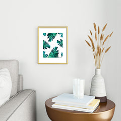 83 Oranges Banana Leaf Crush Metal Framed Art Print