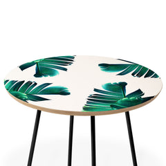 83 Oranges Banana Leaf Crush Round Side Table