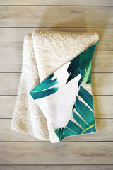 83 Oranges Banana Leaf Crush Fleece Throw Blanket