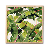 83 Oranges Banana Leaf Salad Framed Wall Art