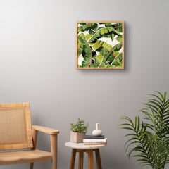 83 Oranges Banana Leaf Salad Framed Wall Art