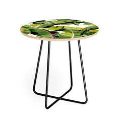 83 Oranges Banana Leaf Salad Round Side Table