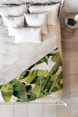 83 Oranges Banana Leaf Salad Fleece Throw Blanket