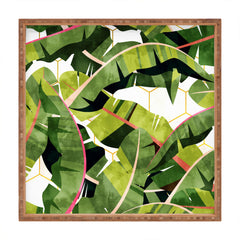 83 Oranges Banana Leaf Salad Square Tray