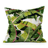 83 Oranges Banana Leaf Salad Outdoor Throw Pillow