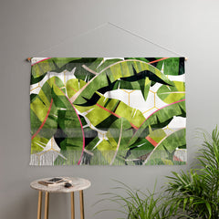 83 Oranges Banana Leaf Salad Wall Hanging Landscape