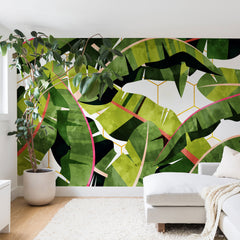 83 Oranges Banana Leaf Salad Wall Mural