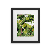 83 Oranges Banana Leaf Salad Framed Art Print