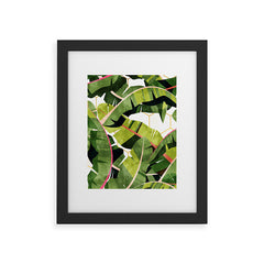 83 Oranges Banana Leaf Salad Framed Art Print