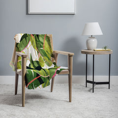 83 Oranges Banana Leaf Salad Throw Blanket