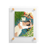 83 Oranges Beach Read Sleep Repeat Floating Acrylic Print