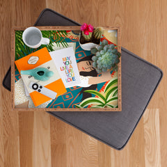 83 Oranges Beach Read Sleep Repeat Rectangular Tray