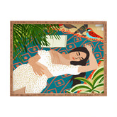 83 Oranges Beach Read Sleep Repeat Rectangular Tray