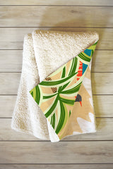 83 Oranges Beach Read Sleep Repeat Fleece Throw Blanket