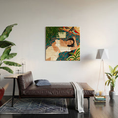 83 Oranges Beach Read Sleep Repeat Wood Wall Mural