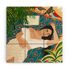 83 Oranges Beach Read Sleep Repeat Wood Wall Mural