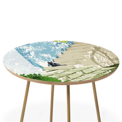 83 Oranges Being a person Round Side Table