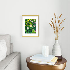 83 Oranges Beneath The Jungle Canopy Metal Framed Art Print