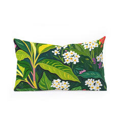 83 Oranges Beneath The Jungle Canopy Oblong Throw Pillow