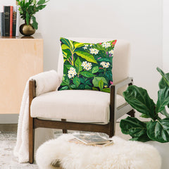 83 Oranges Beneath The Jungle Canopy Throw Pillow