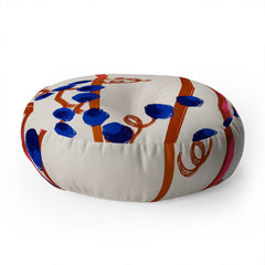 83 Oranges Berry Summer Floor Pillow Round