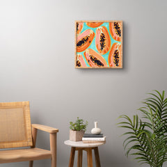 83 Oranges Big Papaya Watercolor Painting Framed Wall Art