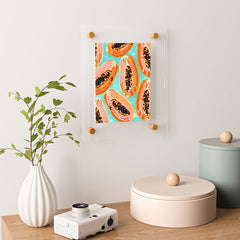 83 Oranges Big Papaya Watercolor Painting Floating Acrylic Print