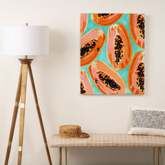 83 Oranges Big Papaya Watercolor Painting Art Canvas