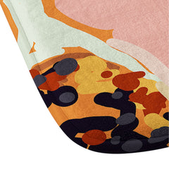 83 Oranges Big Papaya Watercolor Painting Memory Foam Bath Mat