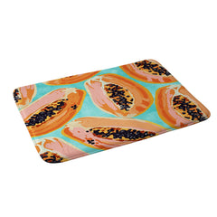 83 Oranges Big Papaya Watercolor Painting Memory Foam Bath Mat