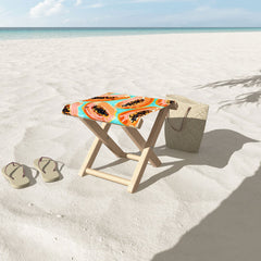 83 Oranges Big Papaya Watercolor Painting Folding Stool