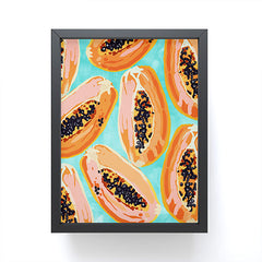 83 Oranges Big Papaya Watercolor Painting Framed Mini Art Print
