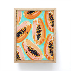 83 Oranges Big Papaya Watercolor Painting Framed Mini Art Print