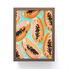 83 Oranges Big Papaya Watercolor Painting Framed Mini Art Print