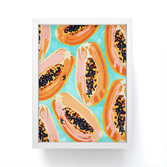 83 Oranges Big Papaya Watercolor Painting Framed Mini Art Print