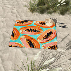 83 Oranges Big Papaya Watercolor Painting Picnic Blanket