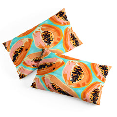 83 Oranges Big Papaya Watercolor Painting Pillow Shams