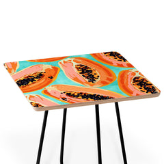 83 Oranges Big Papaya Watercolor Painting Side Table