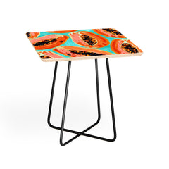 83 Oranges Big Papaya Watercolor Painting Side Table