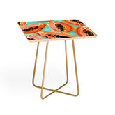 83 Oranges Big Papaya Watercolor Painting Side Table