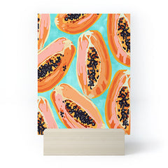 83 Oranges Big Papaya Watercolor Painting Mini Art Print