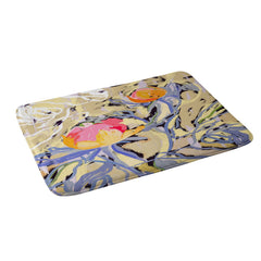 83 Oranges Blooms in The Butter Forest Memory Foam Bath Mat