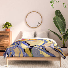 83 Oranges Blooms in The Butter Forest Comforter