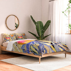 83 Oranges Blooms in The Butter Forest Comforter