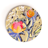 83 Oranges Blooms in The Butter Forest Cutting Board Round